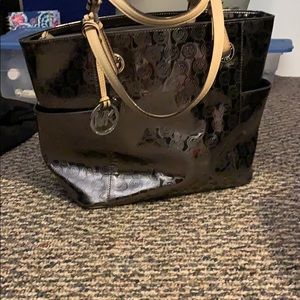 Dark Grey Metallic Michael Kors Tote